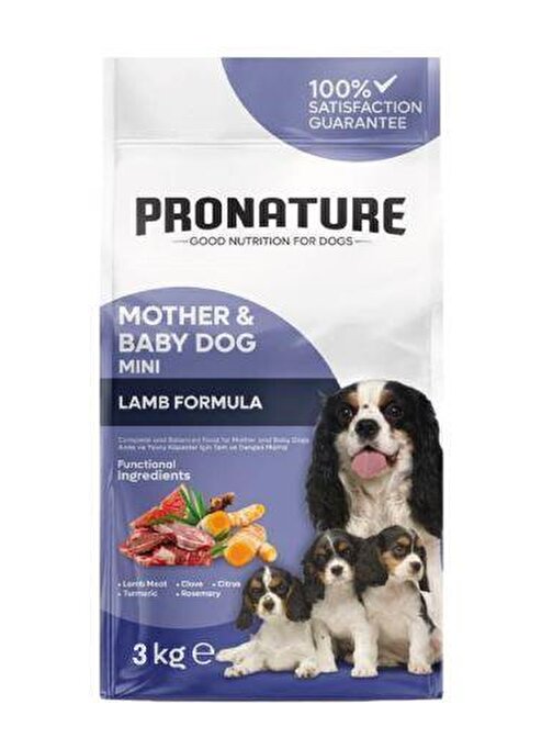 Pronature Mother & Baby Kuru Köpek Maması (Mini) Kuzu Etli 3 Kg