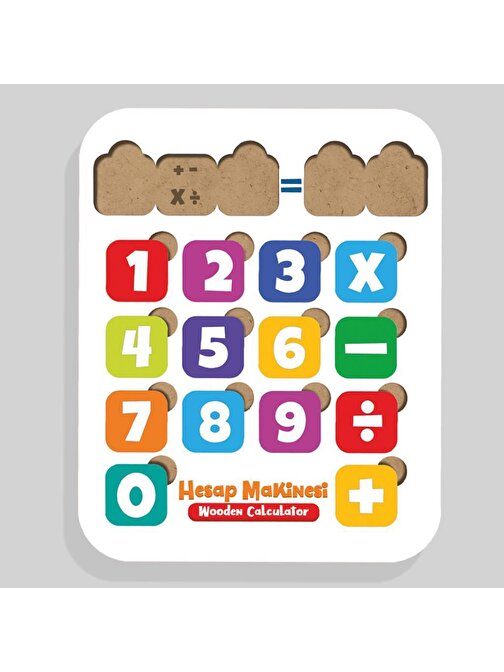 Moon Beavers Ahşap Hesap Makinesi 83000,Okula Yardımcı Eğitici Oyuncak