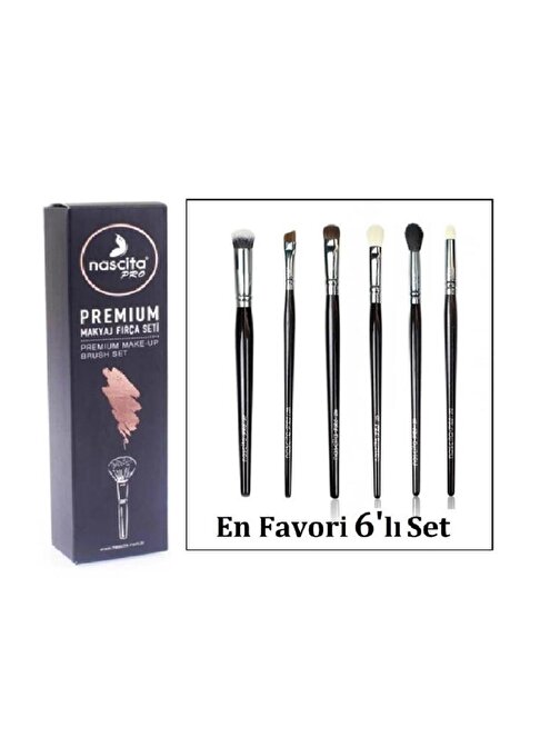 Nascita Oval Yapılı Kapatıcı Fırça 136 & Nasbrushset110 Premıum Makyaj Fırça Seti Eko Set 6'lı