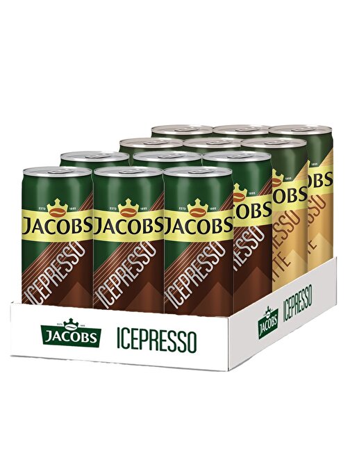 Jacobs Icepresso Classic 250 Ml X 6 Adet & Jacobs Icepresso Latte 250 Ml X 6 Adet Soğuk Kahve