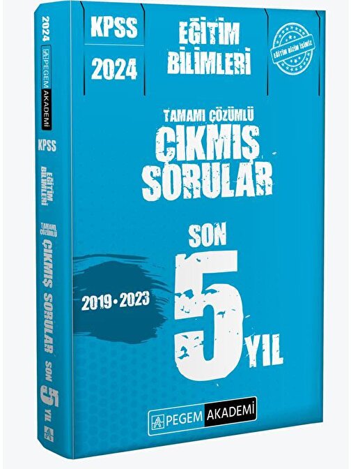 Pegem Yayınları 2024 KPSS Eğitim Bilimleri Çıkmış Sorular Son 5 Yıl Çözümlü Pegem Yayınları
