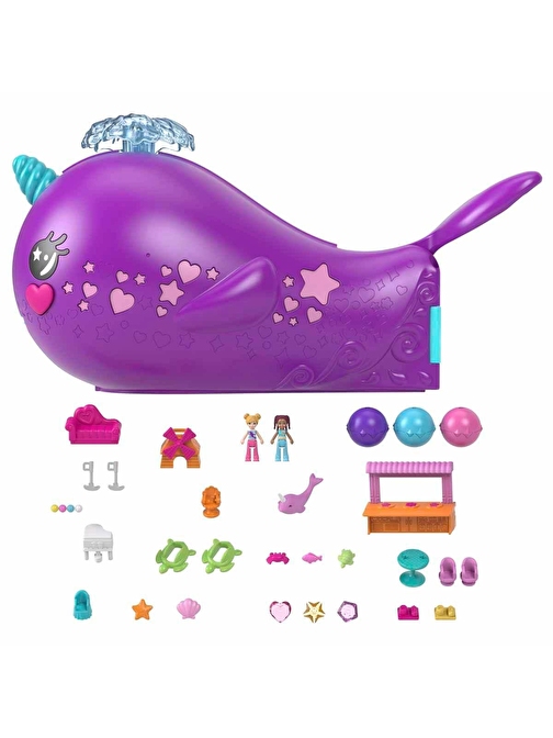 Polly Pocket Polly Pocket Sparkle Cove Macera Narwhal Maceracı Teknesi HKV71