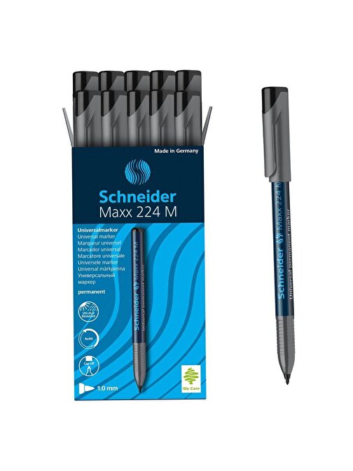 Schneider 224 M Maxx Asetat Kalemi 1.0 mm Siyah 10 Lu