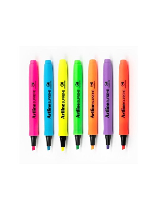 Supreme Highlighter Fosforlu İşaretleme Kalemi Set 7 Renk