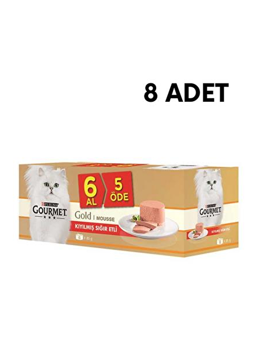 Gourmet Gold 6 Al 5 Öde Kıyılmış Sığır Etli X 8 Adet