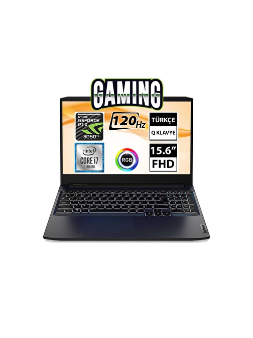 Lenovo IdeaPad Gaming 3 82K101J9TX08 NVIDIA GeForce RTX 3050 Ti Intel Core i7-11370H 64 GB RAM 1 TB + 512 GB SSD 15.6 inç Full HD Freedos Dizüstü Bilgisayar