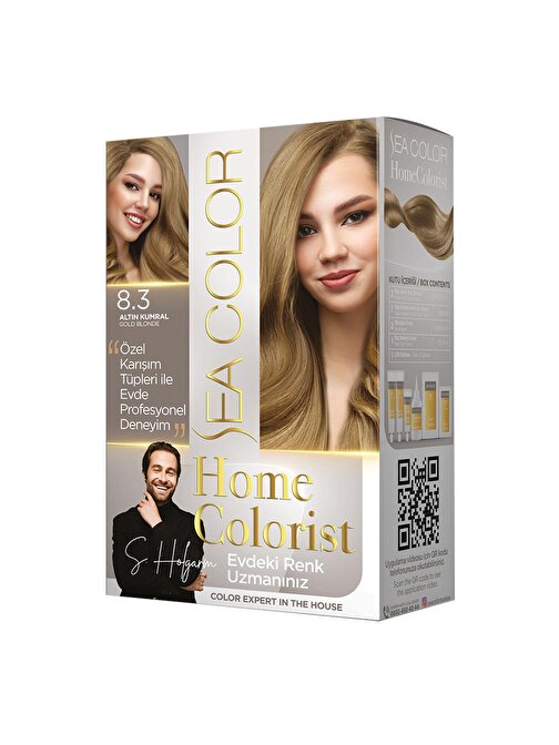 2 Tüp Home Colorist 8.3 Altın Kumral Premium Saç Boyası Evde Profesyonel Sonuç
