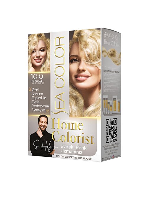 2 Tüp Home Colorist 10.0 Işıltılı Sarı Premium Saç Boyası Evde Profesyonel Sonuç