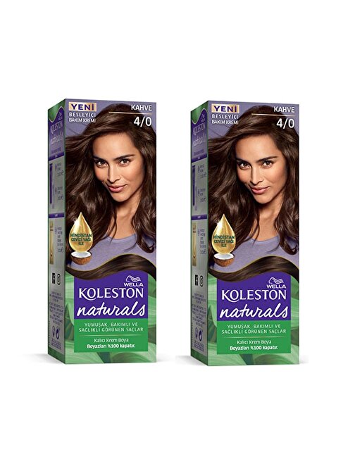 Naturals Saç Boyası Kahve 4/0 2x Paket