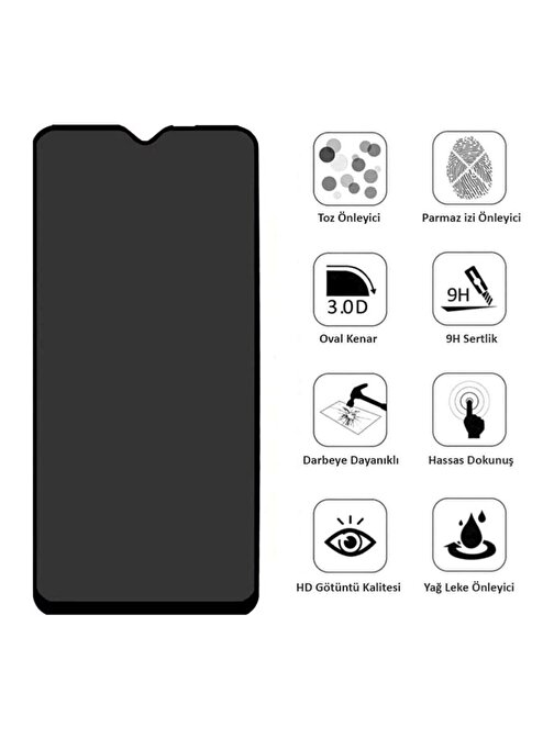 Redmi Note 8 Uyumlu Hayalet Ekran Gizli Tam Kaplayan Kırılmaz Cam Seramik Ekran Koruyucu Film