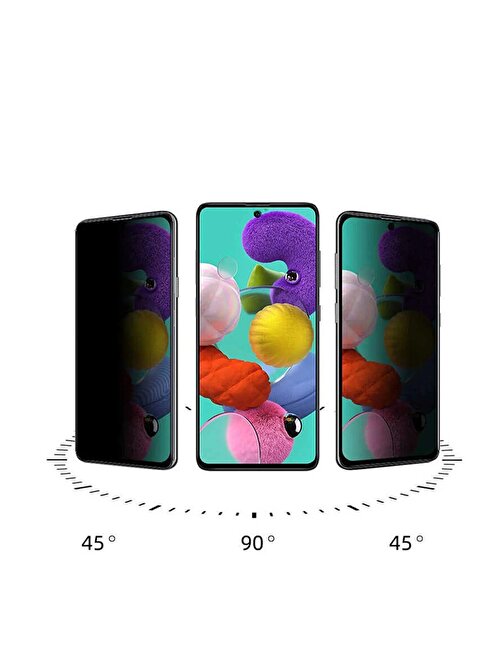 Nefertiya Samsung A71 Uyumlu Hayalet Ekran Gizli Tam Kaplayan Kırılmaz Cam Seramik Ekran Koruyucu Film