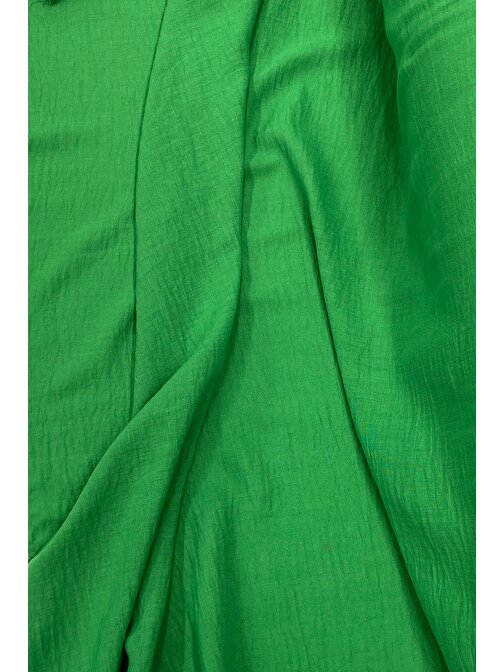 Nefertiya Keten Kumaş - Organik Kumaş - Perde Kumaşı - Ince Keten - Kıyafet Için Kumaş Örtü Çimen Yeşili 41