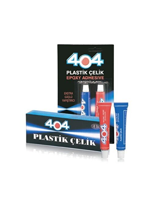 404 Plastik Çelik Epoksi Yapıştırıcı Çift Karışımlı 16g İkiz Tüp