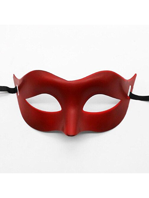 Baskaya Kırmızı Renk Masquerade Kostüm Partisi Venedik Balo Maskesi