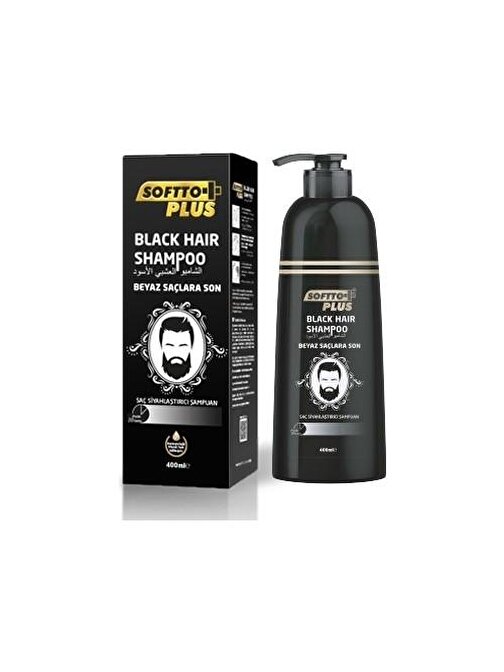 Softto Plus Black Hair Şampuan 350 ML x 3 Adet
