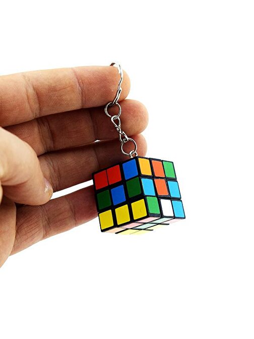 Can İthalat Nostaljik Zeka Küpü Sihirli Mini Rubik Anahtarlık