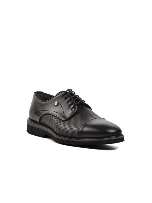 Fosco 2960 Siyah Hakiki Deri Erkek Klasik Ayakkabı