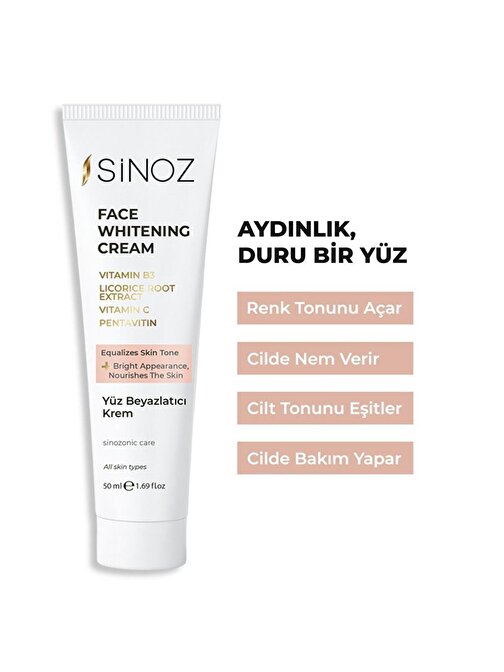 Sinoz Yüz Beyazlatıcı Krem 50Ml