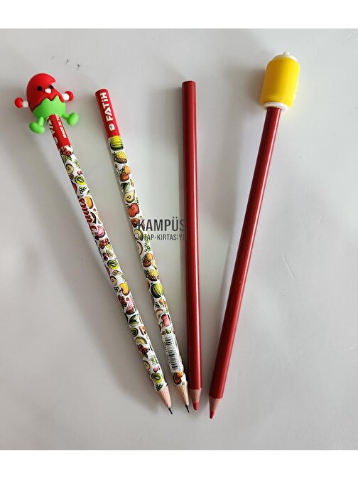 Fatih Meyveler Kurşun Kalem + Kırmızı Kalem + Başlık Seti