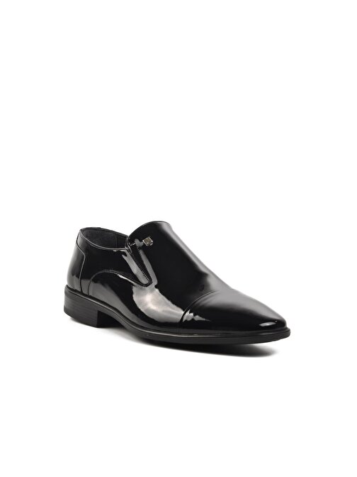 Fosco 2809 Siyah Rugan Hakiki Deri Erkek Klasik Ayakkabı