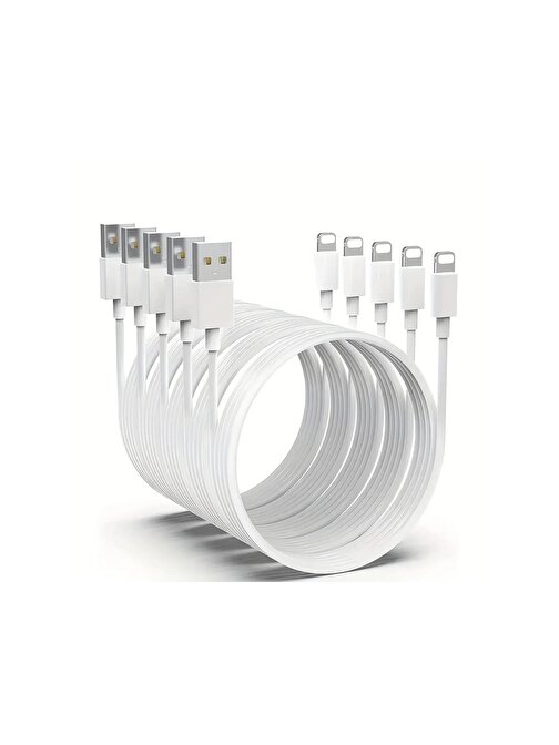 Winex Apple 45W 3A USB-A to Lightning Hızlı Şarj Data Kablosu 1 m Beyaz