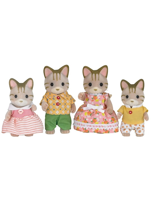 Sylvanian Families Sylvanian Families Çizgili Kedi Ailesi 5180,Çizgili Kediler Pet House Oyun Seti