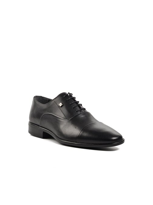 Fosco 2805 Siyah Desensiz Hakiki Deri Erkek Klasik Ayakkabı