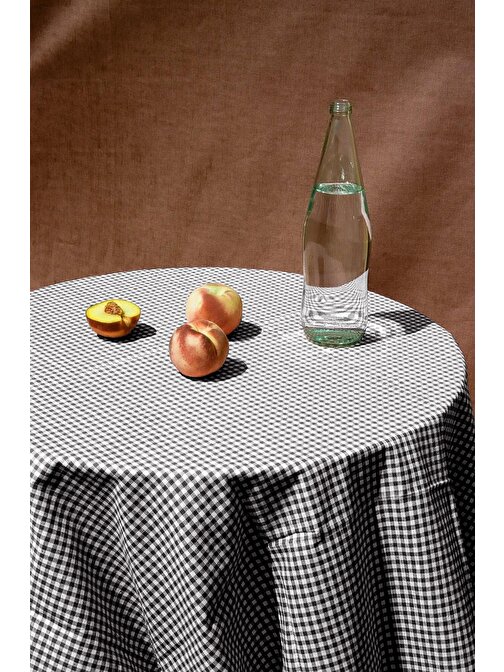 Vivamaison Siyah Kareli Masa Örtüsü Piknik Örtüsü 170x170 cm