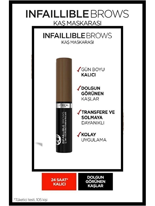 L'Oreal Paris Infaillible Brows Geçici Kalem Kaş Boyası 03 Brunette