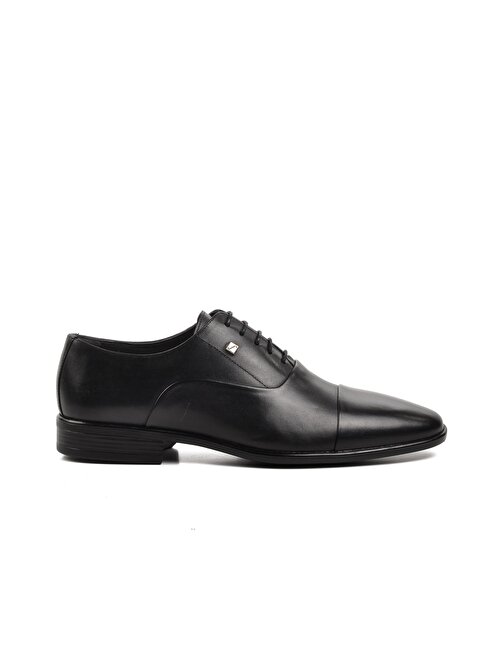 Fosco 2805 Siyah Desensiz Hakiki Deri Erkek Klasik Ayakkabı