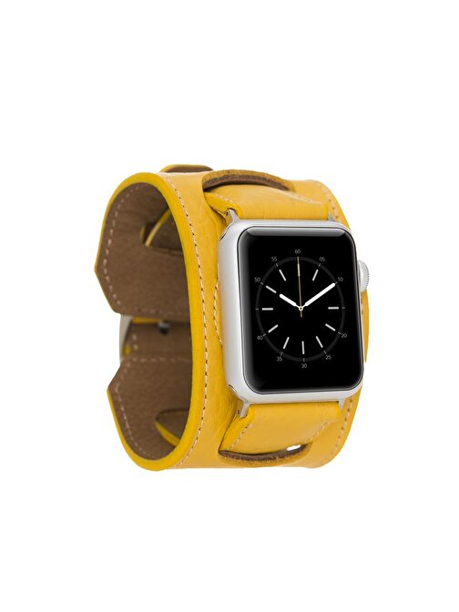 Bouletta Apple Watch 42 - 44 - 45 mm Deri Cuff FL12 Akıllı Saat Kordonu