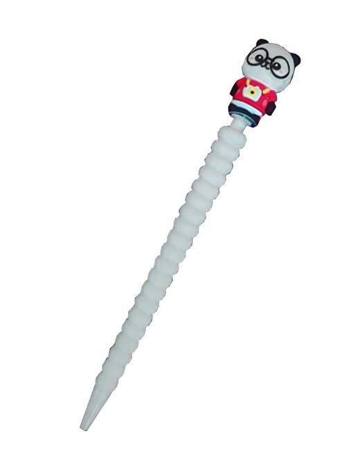 Artlantis Panda Versatil Kalem 0.7mm Uçlu Kalem Sevimli Gözlüklü Sevimli Panda Mekanik Uçlu Kurşun Kalem - Beyaz