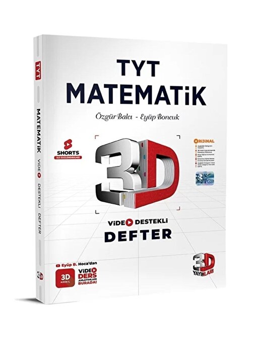 3D Yayınları 3D TYT Matematik Defter Video Destekli