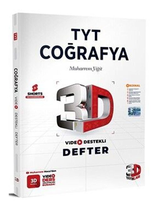 3D Yayınları 3D TYT Coğrafya Defter Video Destekli