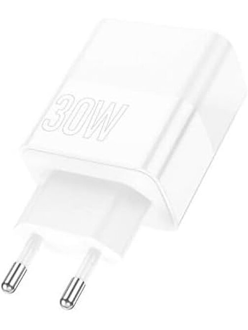 Borofone Pd30W Qc3.0 Şarj Adaptörü Telefon Tablet Seyahat Şarj Kafa Duvar Tipi Beyaz Renk Ba75A
