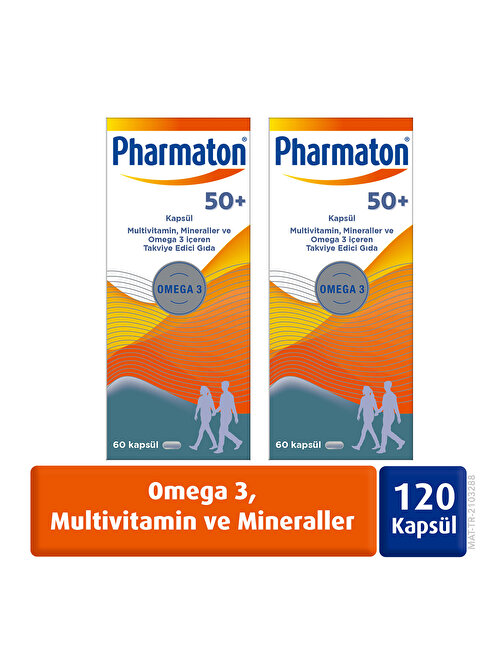 50 Plus 60 Kapsül Omega 3, Multivitamin ve Mineraller 2'li