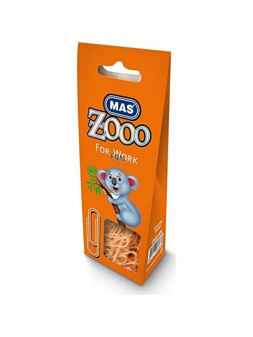 Mas Zooo - Karton Pakette Plastik Kaplı Ataş - No:3 - Oranj