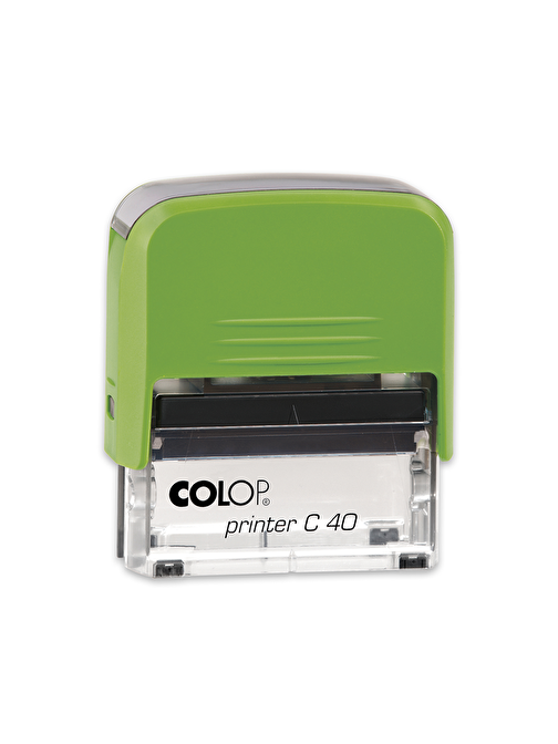 Sırdaş Colop Printer C40 Yeşil Kasa Standart Plastik Kaşe 23 X 59 Mm Siyah