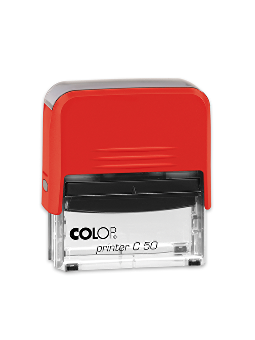 Sırdaş Colop Printer C50 Kırmızı Kasa Standart Plastik Kaşe 30 X 69 Mm Siyah