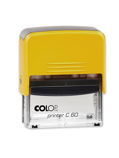 Sırdaş Colop Printer C60 Sarı Kasa Standart Plastik Kaşe 37 X 76 Mm Siyah