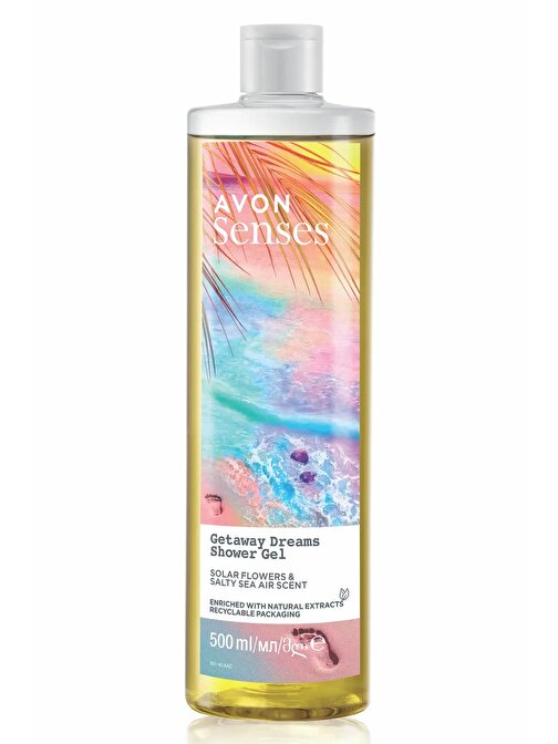 Avon Senses Getaway Dreams Deniz Tuzu Ve Güneş Çiçeği Kokulu Duş Jeli 500 Ml.