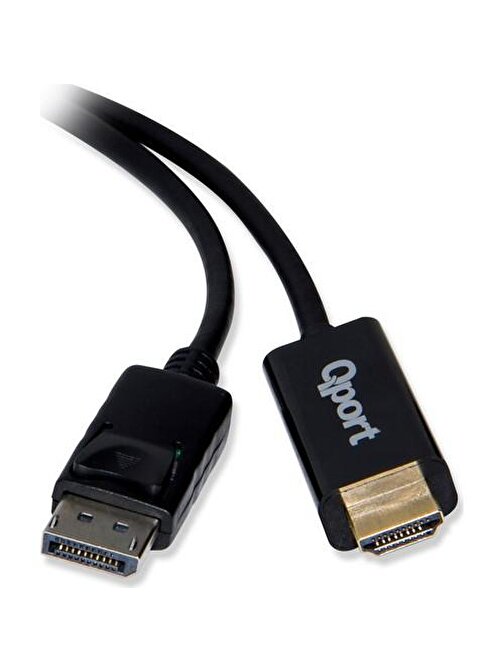 Qport Q-Dph Display PortM To HdmıM 1.8 Mt Kablo Dönüştürücü