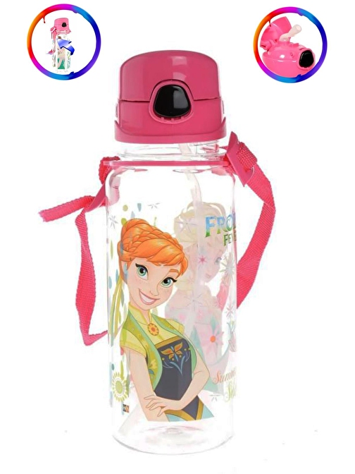 Frozen Anna Lisanslı Pipetli Matara Suluk 500 ml