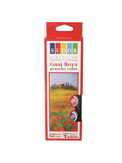 Südor SD525 Şişe Guaj Boya ‎Çok Renkli 12x15 ml