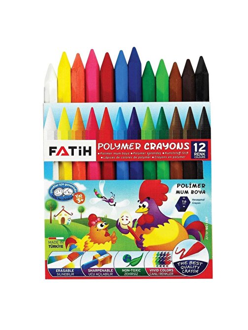 Fatih 50110/F Kutu Mum Pastel Boya 12'li