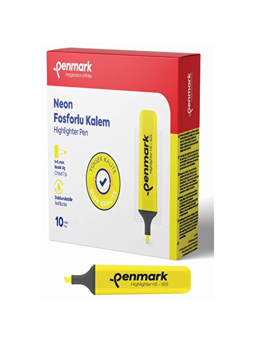 Penmark Fosforlu Kalem Neon Sarı Hs 505
