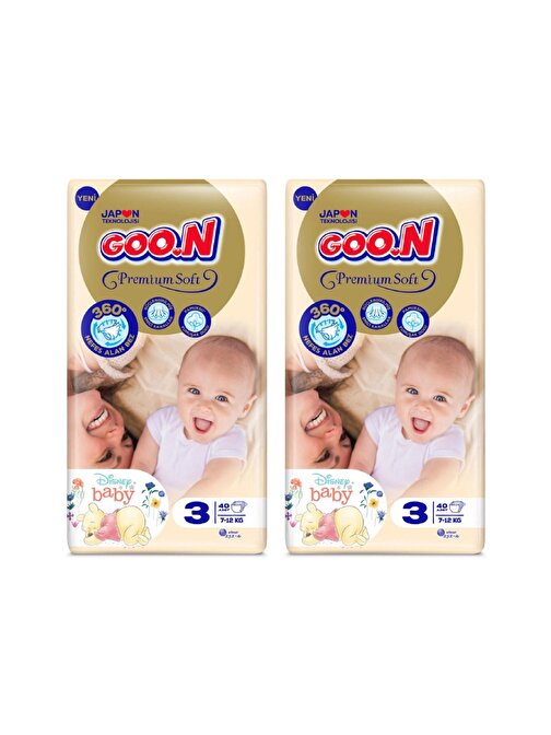 Goon Premium Soft 3 Numara Jumbo Bebek Bezi 80 Adet