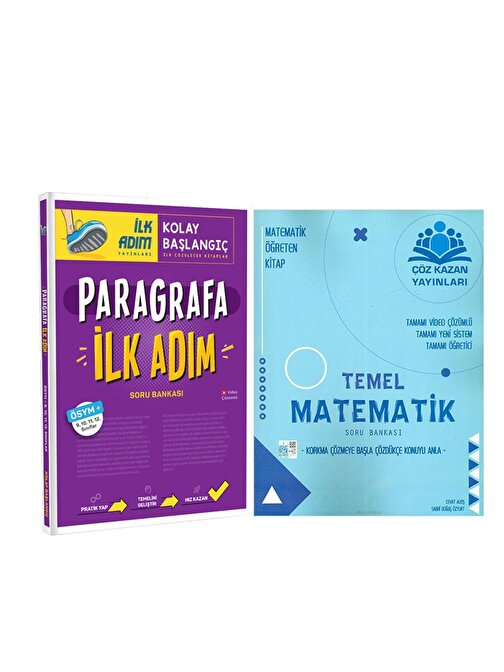 Akm Kitap Çöz Kazan TYT Temel Matematik ve Tonguç Akademi Paragrafa İlk Adım Seti 2 Kitap