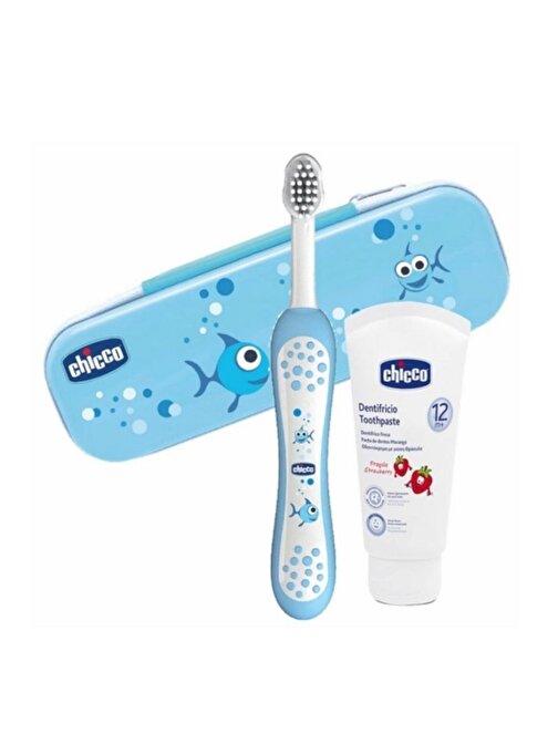 Chicco Manuel Plastik Bebek Diş Fırçası Mavi 3 Yaş
