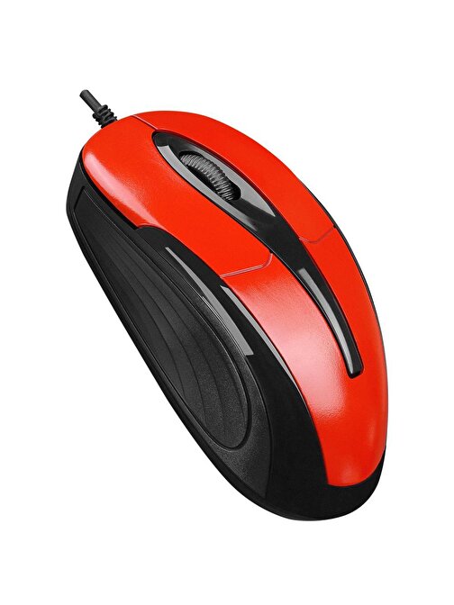 Everest SM-800 1000 DPI Kablolu 3D Kırmızı - Siyah Optik Mouse
